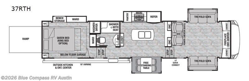 2020 Forest River Cedar Creek Silverback 37RTH - Used Toy Hauler For Sale by Blue Compass RV Austin in Buda, Texas features Slideout
