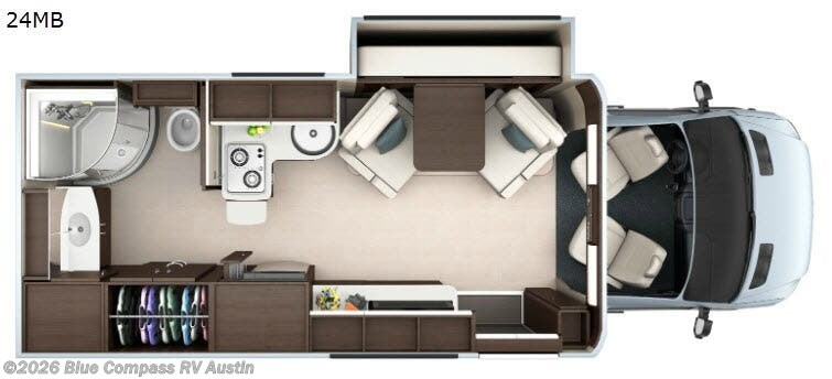 2018 Leisure Travel Unity 24MB - Used Class B For Sale by Blue Compass RV Austin in Buda, Texas features Slideout