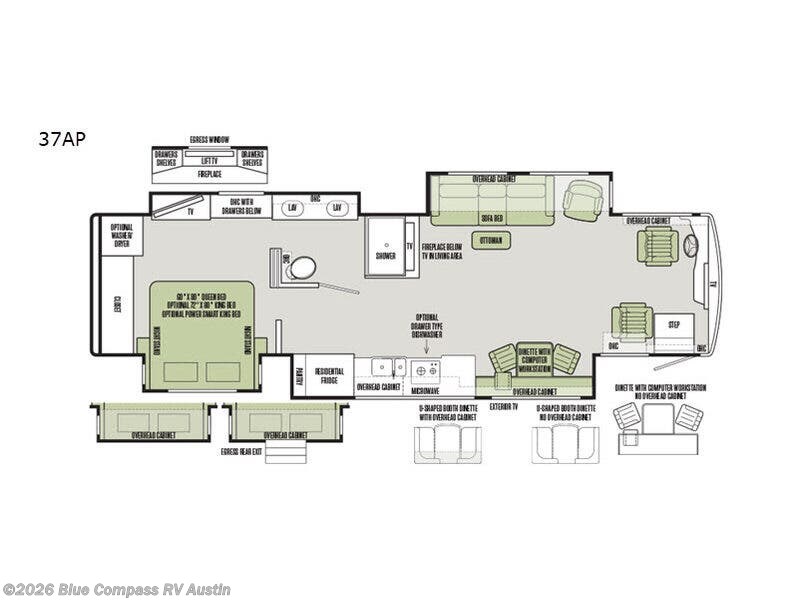 2019 Tiffin Allegro Bus 37 AP - Used Class A For Sale by Blue Compass RV Austin in Buda, Texas features Slideout