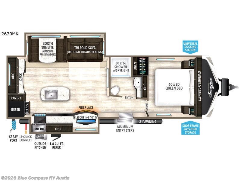 2018 Grand Design Imagine 2670MK - Used Travel Trailer For Sale by Blue Compass RV Austin in Buda, Texas features Slideout
