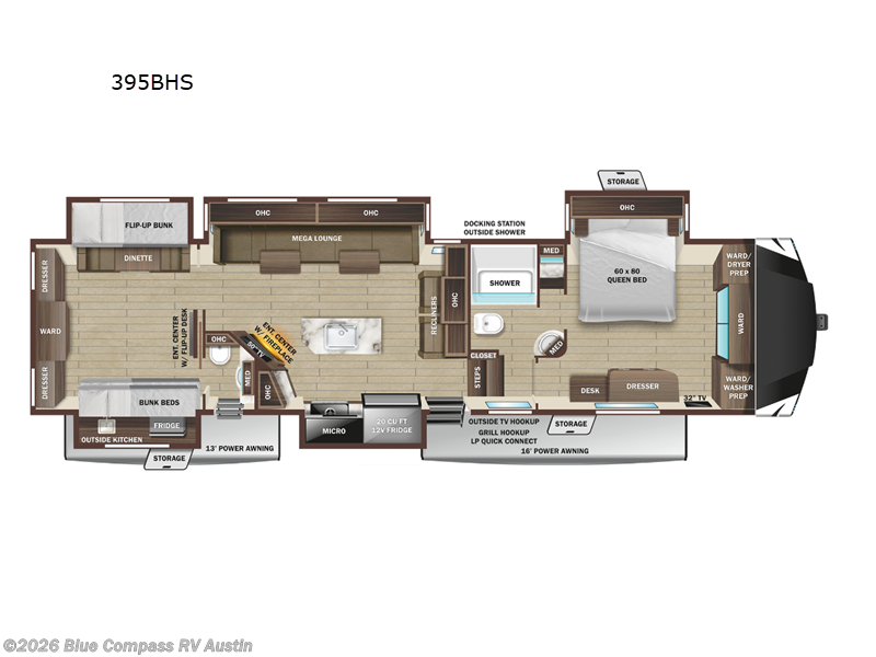 2024 Highland Ridge Open Range 395BHS - Used Fifth Wheel For Sale by Blue Compass RV Austin in Buda, Texas features Slideout