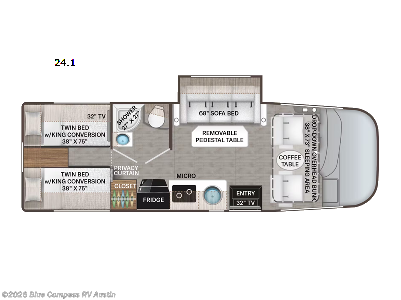 2023 Thor Motor Coach Vegas 24.1 - Used Class A For Sale by Blue Compass RV Austin in Buda, Texas features Slideout