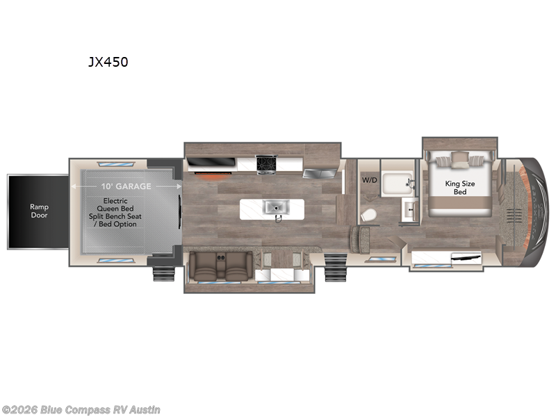 2025 DRV FullHouse JX450 - New Toy Hauler For Sale by Blue Compass RV Austin in Buda, Texas features Slideout