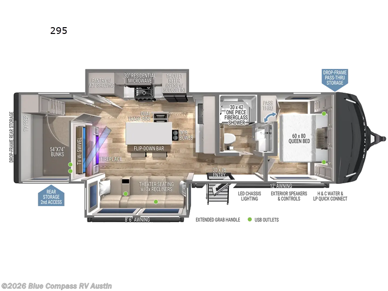 2025 Brinkley RV Model Z AIR 295 - Used Travel Trailer For Sale by Blue Compass RV Austin in Buda, Texas features Slideout