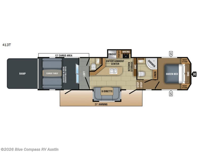 2018 Jayco Talon 413T - Used Toy Hauler For Sale by Blue Compass RV Austin in Buda, Texas features Slideout