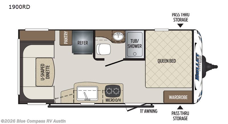 2020 Keystone Bullet 1900RD - Used Travel Trailer For Sale by Blue Compass RV Austin in Buda, Texas
