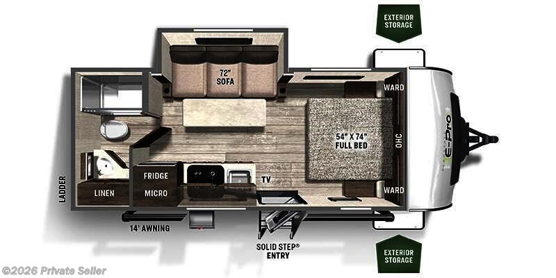 2021 Forest River Flagstaff E-Pro 20FBS - Used Travel Trailer For Sale by For Sale By Owner in Dawsonville, Georgia features Furnace, Air Conditioning, Ladder, Shower, Fiberglass Sidewalls