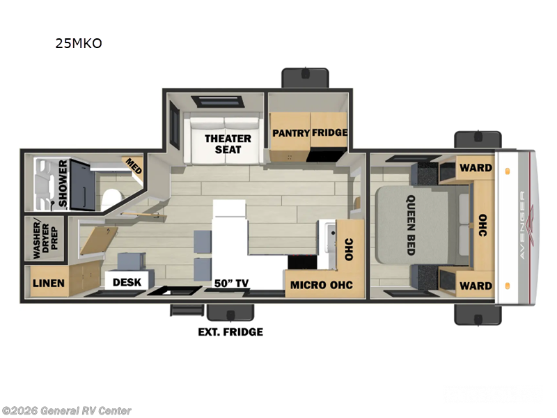 2025 Prime Time Avenger 25MKO - New Travel Trailer For Sale by General RV Center in Mesa, Arizona