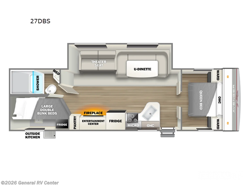 2025 Prime Time Avenger 27DBS - New Travel Trailer For Sale by General RV Center in Mesa, Arizona