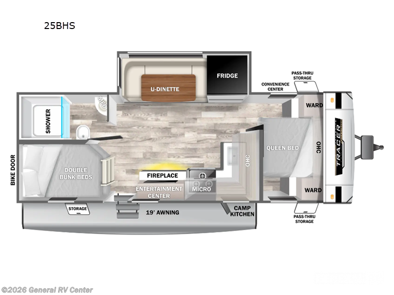 2025 Prime Time Tracer 25BHS - New Travel Trailer For Sale by General RV Center in Mesa, Arizona