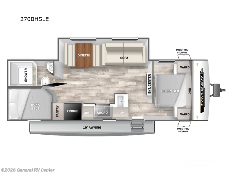 2025 Prime Time Tracer 270BHSLE - New Travel Trailer For Sale by General RV Center in Mesa, Arizona