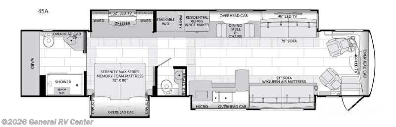 2017 American Coach American Eagle 45A-3SL - Used Class A For Sale by General RV Center in Mesa, Arizona