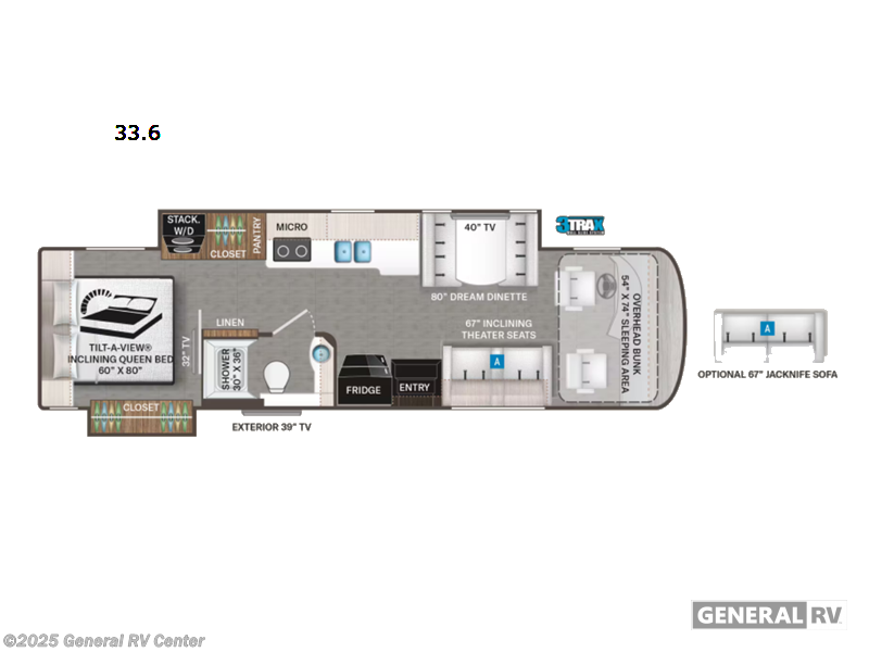 2023 Thor Motor Coach Palazzo 33.6-2SL - Used Class A For Sale by General RV Center in Mesa, Arizona