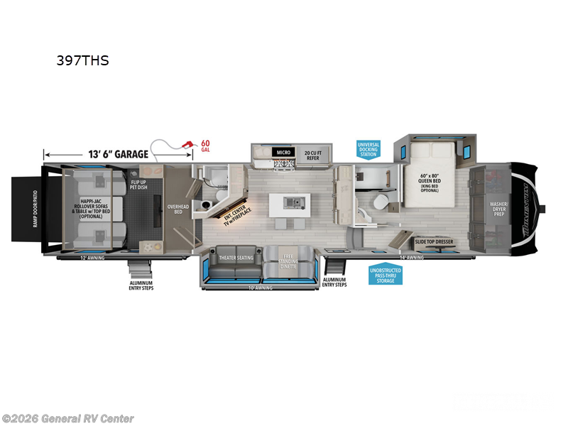 2024 Grand Design Momentum 397THS - Used Fifth Wheel For Sale by General RV Center in Mesa, Arizona