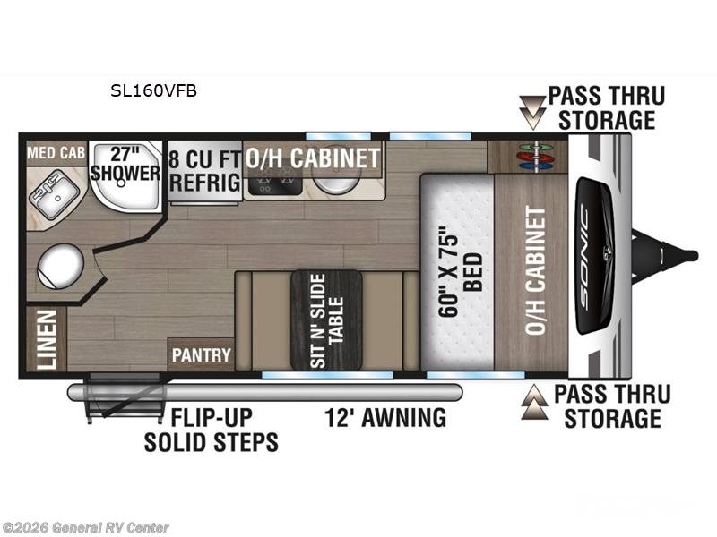 2025 Venture RV Sonic 150VRK - New Travel Trailer For Sale by General RV Center in Mesa, Arizona