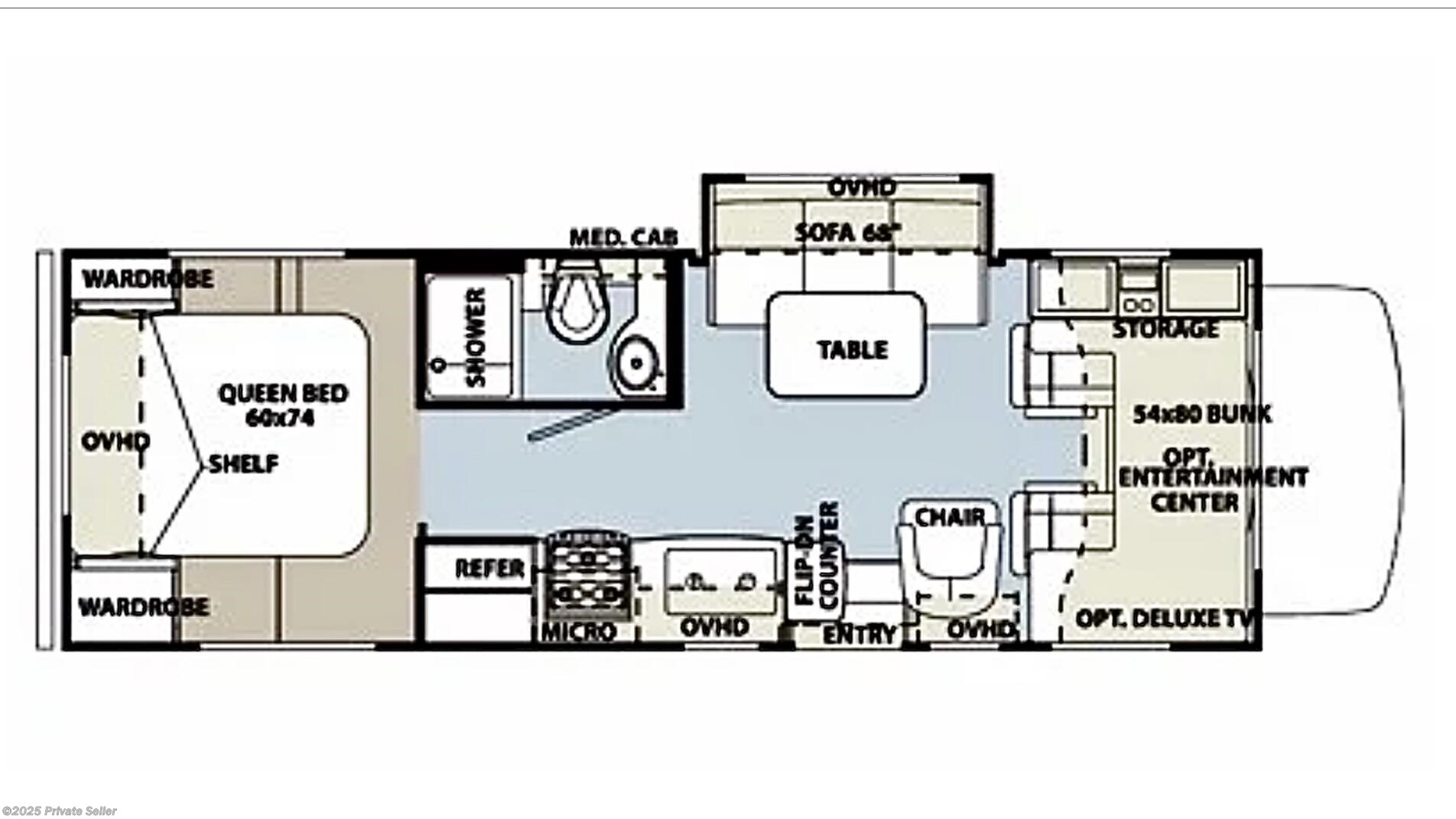 Floorplan of 2012 Forest River Sunseeker 2650S
