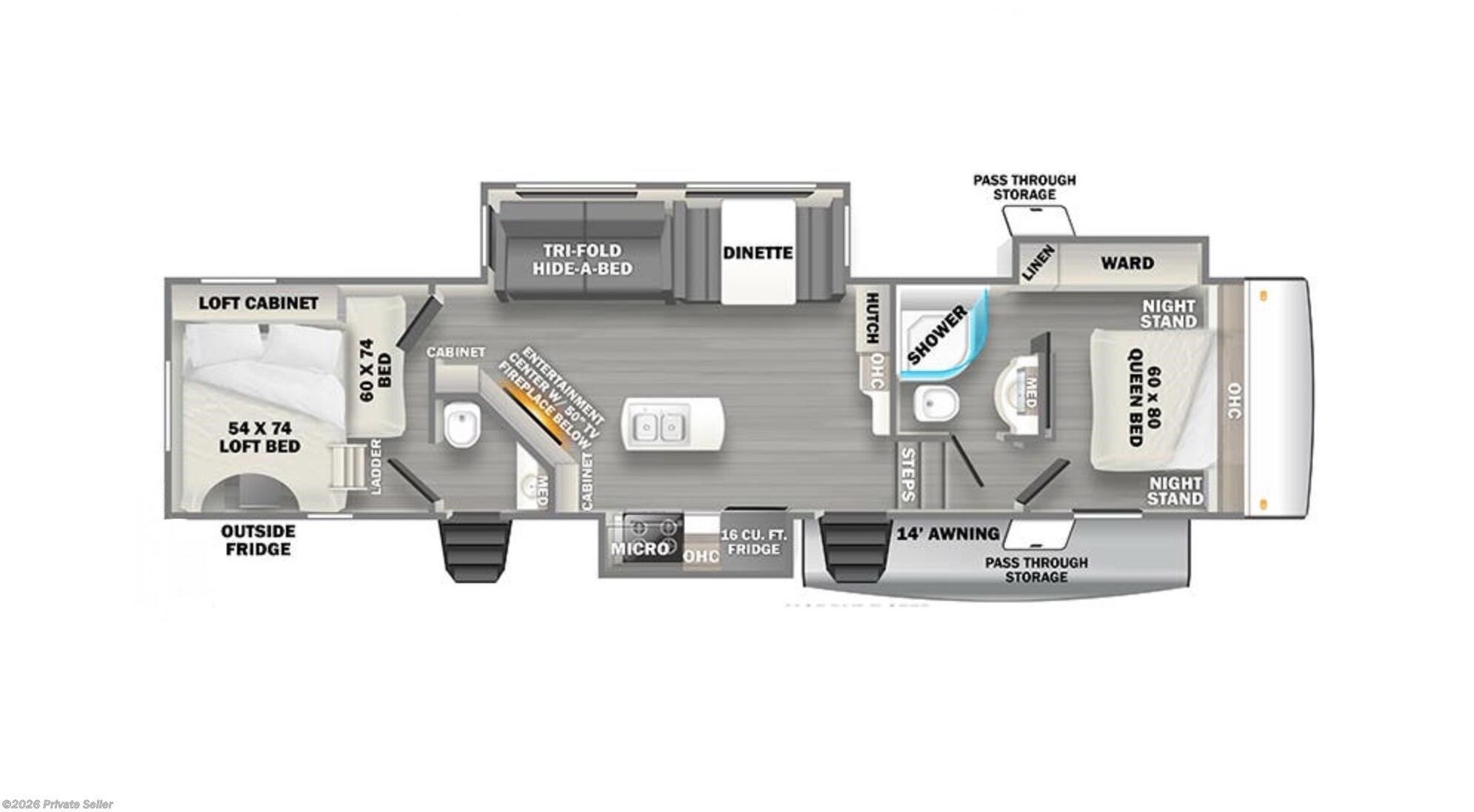 2022 Forest River Sandpiper 3440BH - Used Fifth Wheel For Sale by For Sale By Owner in Palisade, Colorado