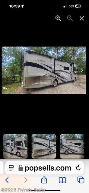 2014 Thor Motor Coach A.C.E. - Used Class A For Sale by For Sale By Owner in batesburg, South Carolina features Fiberglass Sidewalls, Microwave, External Shower, Battery Charger, Removable Table