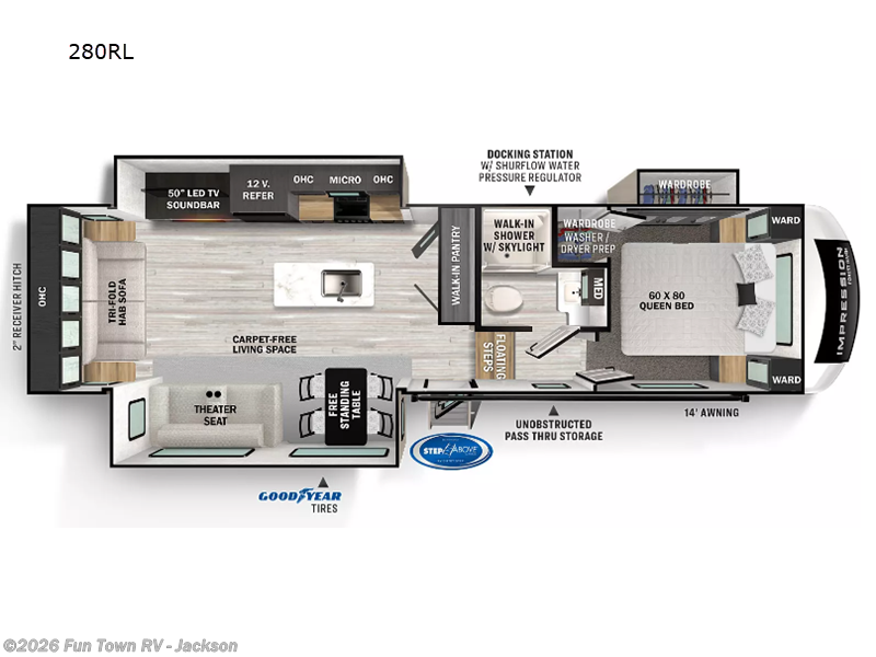 2023 Forest River Impression 280RL - New Fifth Wheel For Sale by Fun Town RV - Jackson in Jackson, Michigan features Slideout
