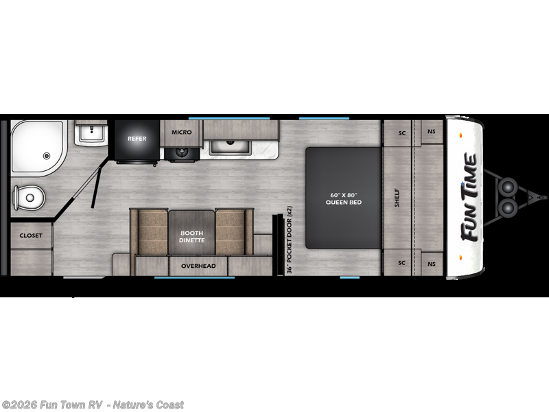 2026 CrossRoads Fun Time 195RB - New Travel Trailer For Sale by Fun Town RV  - Nature's Coast in Crystal River, Florida