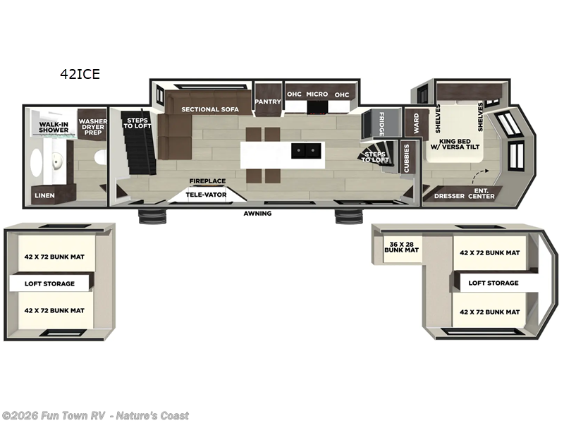 2026 Forest River Wildwood 42ICE - New Destination Trailer For Sale by Fun Town RV  - Nature's Coast in Crystal River, Florida features Slideout