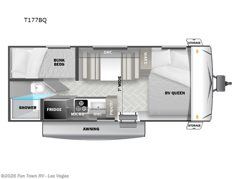 2025 Forest River Wildwood Select T177BQ - New Travel Trailer For Sale by Fun Town RV - Las Vegas in Las Vegas, Nevada