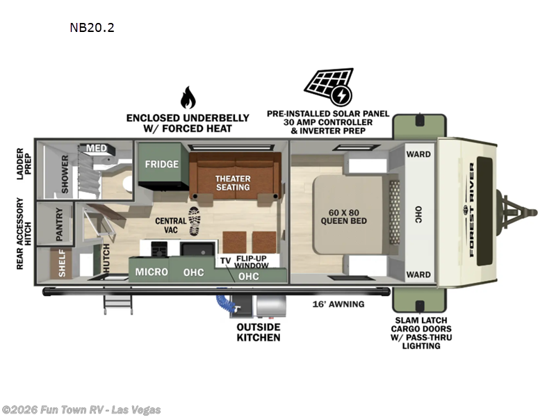 2026 Forest River No Boundaries NB20.2 Beast Mode - New Travel Trailer For Sale by Fun Town RV - Las Vegas in Las Vegas, Nevada
