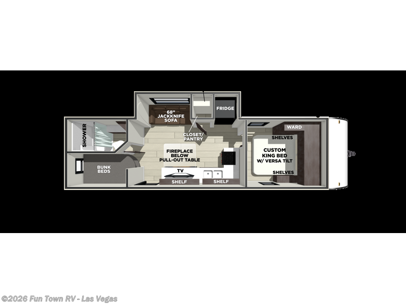 2026 Forest River Wildwood 260ICE - New Travel Trailer For Sale by Fun Town RV - Las Vegas in Las Vegas, Nevada features Slideout