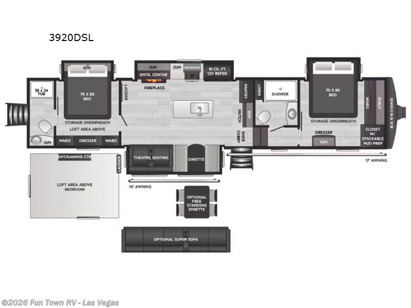 2026 Keystone Sprinter 3920DSL - New Fifth Wheel For Sale by Fun Town RV - Las Vegas in Las Vegas, Nevada features Slideout