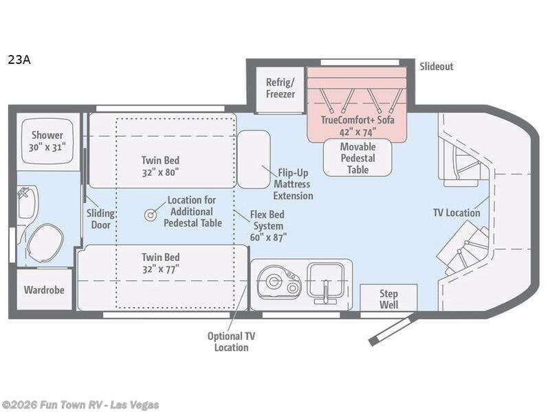 2018 Winnebago Fuse 23A - Used Class C For Sale by Fun Town RV - Las Vegas in Las Vegas, Nevada features Slideout