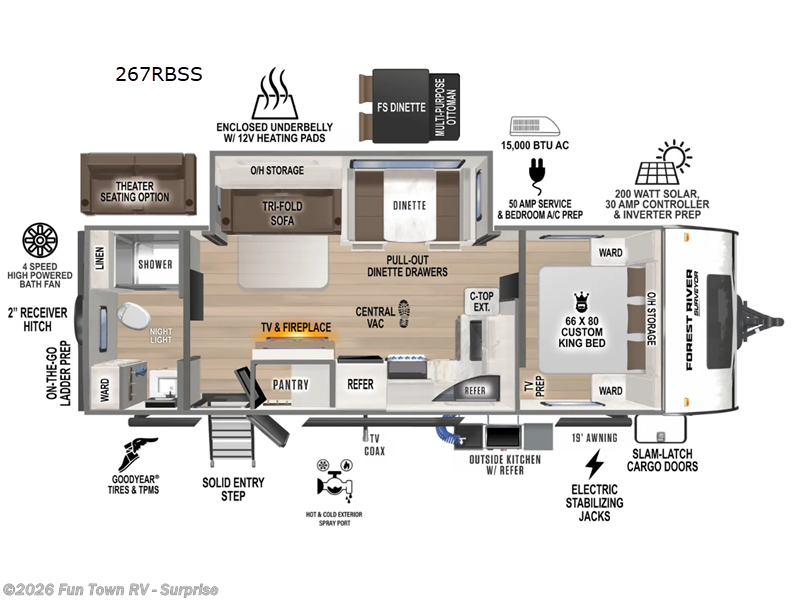 2026 Forest River Grand Surveyor 267RBSS - New Travel Trailer For Sale by Fun Town RV - Surprise in Surprise, Arizona features Slideout