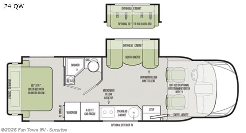 2018 Tiffin Wayfarer 24 QW - Used Class C For Sale by Fun Town RV - Surprise in Surprise, Arizona features Slideout