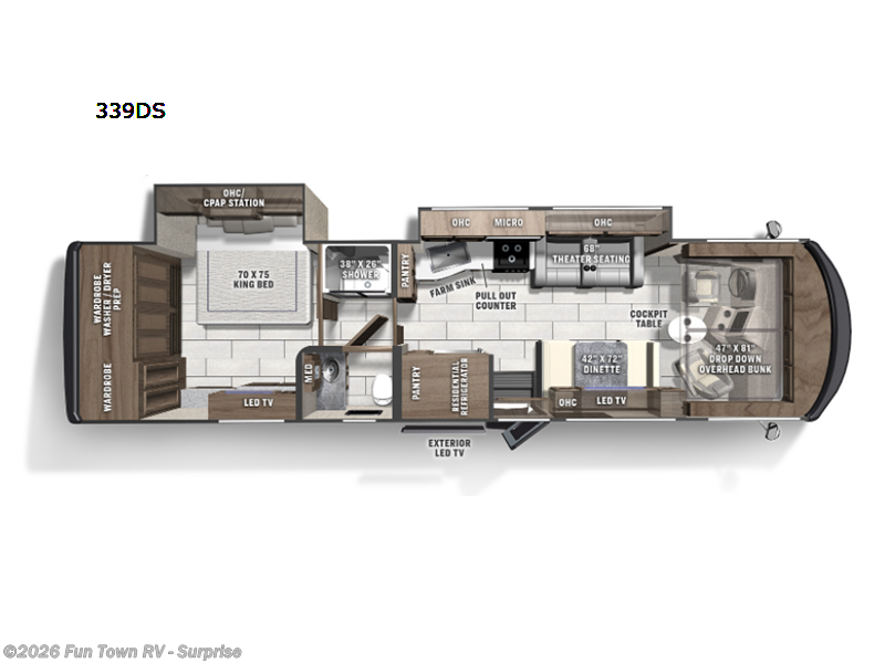 2024 Coachmen Sportscoach SRS 339DS - Used Class A For Sale by Fun Town RV - Surprise in Surprise, Arizona features Slideout