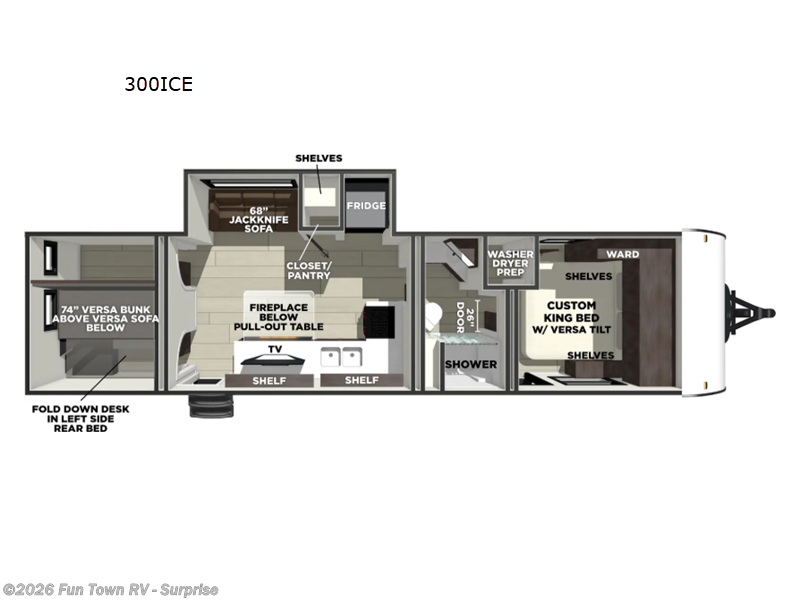 2026 Forest River Salem 300ICE - New Travel Trailer For Sale by Fun Town RV - Surprise in Surprise, Arizona features Slideout