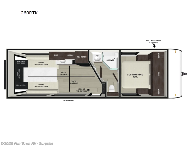 2026 Forest River Salem FSX 260RTK - New Toy Hauler For Sale by Fun Town RV - Surprise in Surprise, Arizona