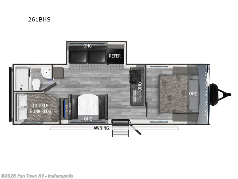 2023 Heartland Trail Runner 261 BHS - New Travel Trailer For Sale by Fun Town RV - Indianapolis in EDINBURGH, Indiana features Slideout