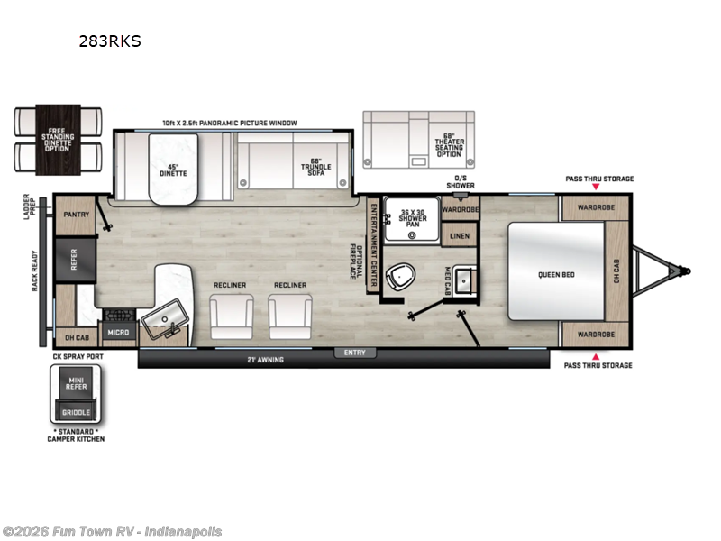 2026 Coachmen Catalina Legacy Edition 283RKS - New Travel Trailer For Sale by Fun Town RV - Indianapolis in EDINBURGH, Indiana features Slideout