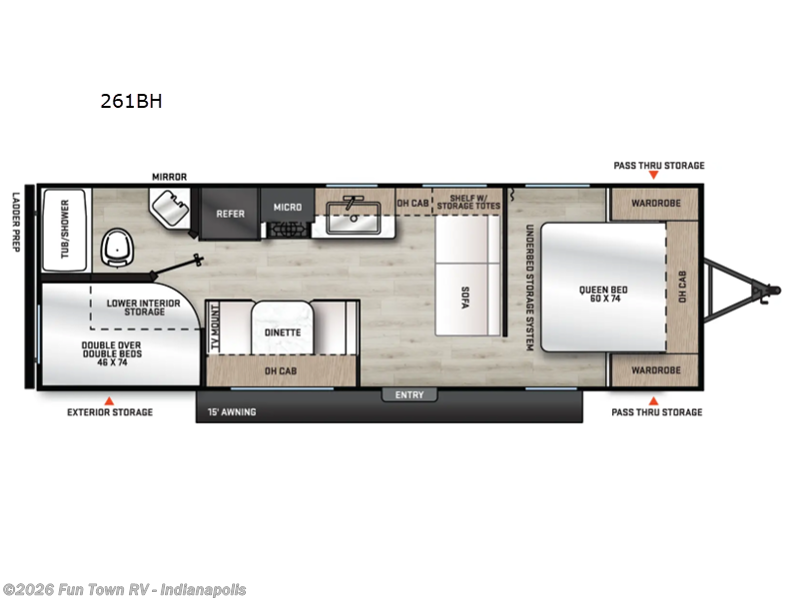 2026 Coachmen Catalina Summit Series 8 261BH - New Travel Trailer For Sale by Fun Town RV - Indianapolis in EDINBURGH, Indiana