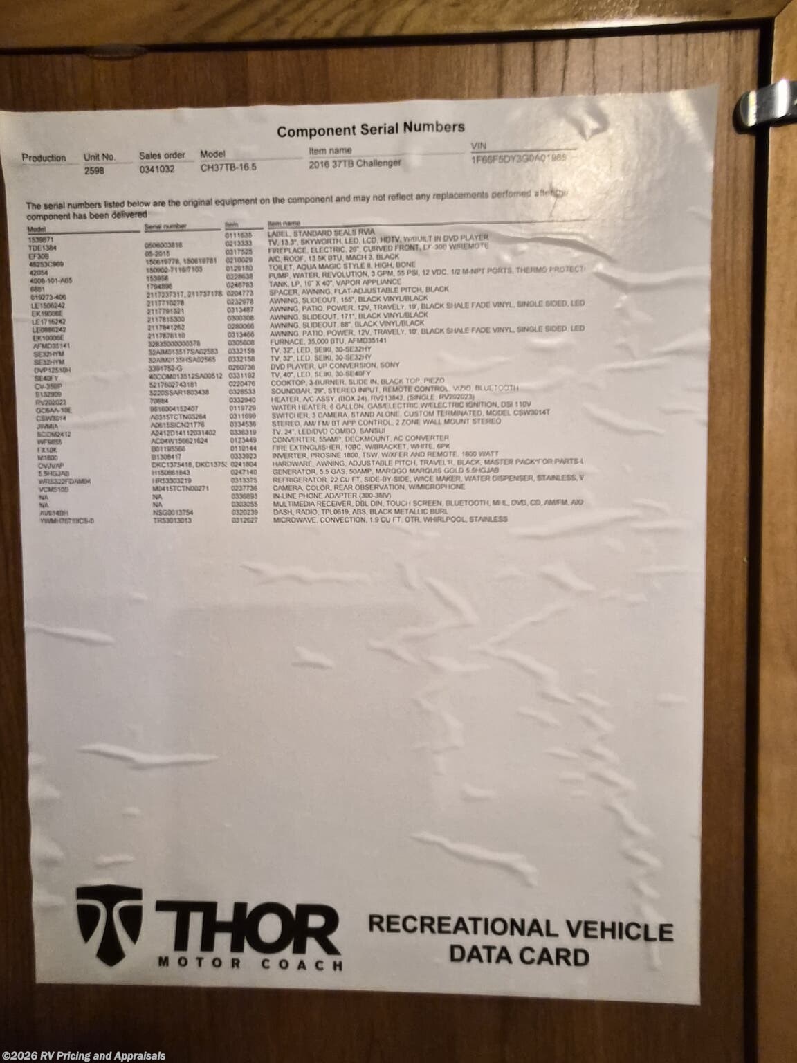 Used 2016 Thor Motor Coach Challenger 37TB- Located in Parma, ID available in , Florida