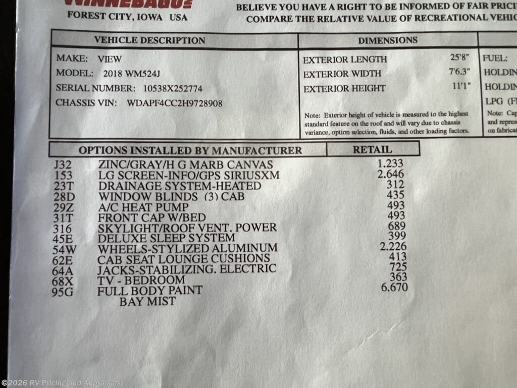 Used 2018 Winnebago View 24J- LOCATED IN , FOLSOM, CA available in , Florida