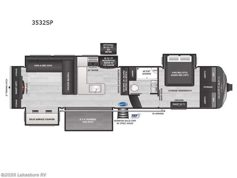 2025 Keystone Montana 3532SP - New Fifth Wheel For Sale by Lakeshore RV in Muskegon, Michigan features Slideout