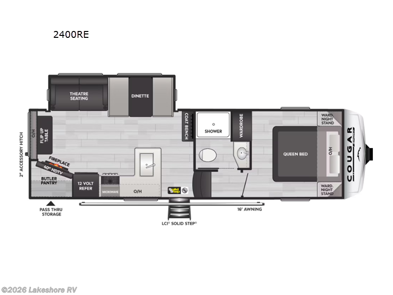 2026 Keystone Cougar Sport 2400RE - New Fifth Wheel For Sale by Lakeshore RV in Muskegon, Michigan features Slideout