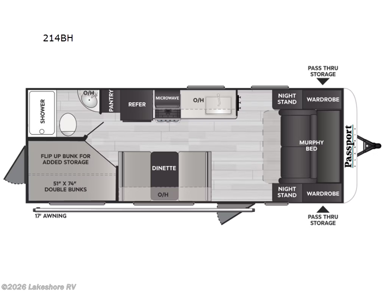 2025 Keystone Passport Classic 214BH - New Travel Trailer For Sale by Lakeshore RV in Muskegon, Michigan