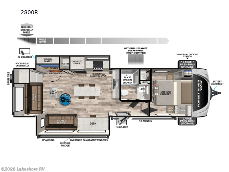 2026 Forest River Vibe 2800RL - New Travel Trailer For Sale by Lakeshore RV in Muskegon, Michigan features Slideout