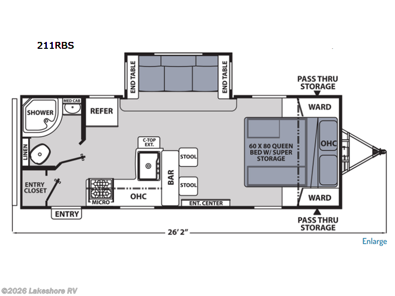 2022 Coachmen Apex Ultra-Lite 211RBS - Used Travel Trailer For Sale by Lakeshore RV in Muskegon, Michigan features Slideout