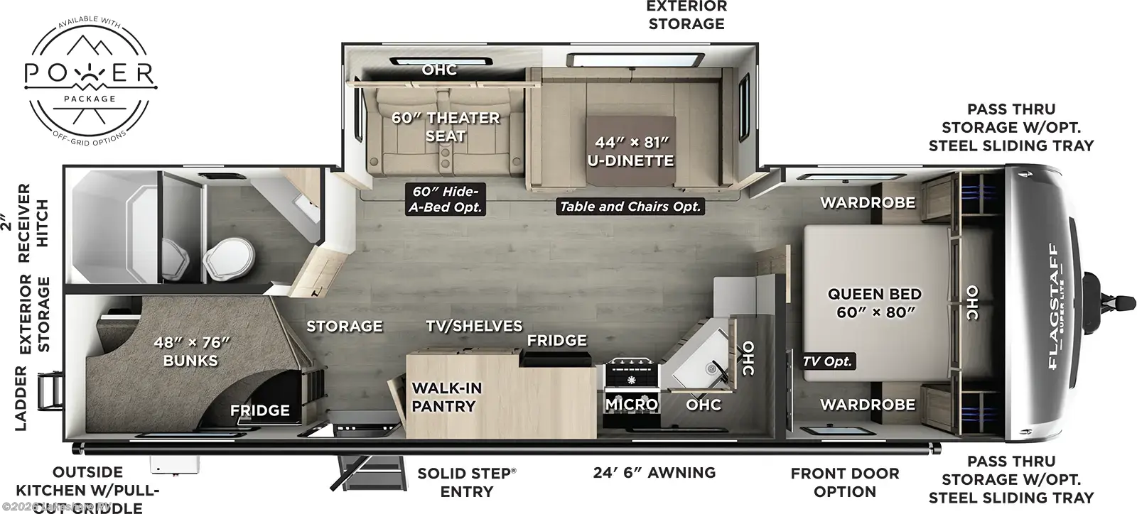 2026 Forest River Flagstaff Super Lite 27DBH - New Travel Trailer For Sale by Lakeshore RV in Muskegon, Michigan