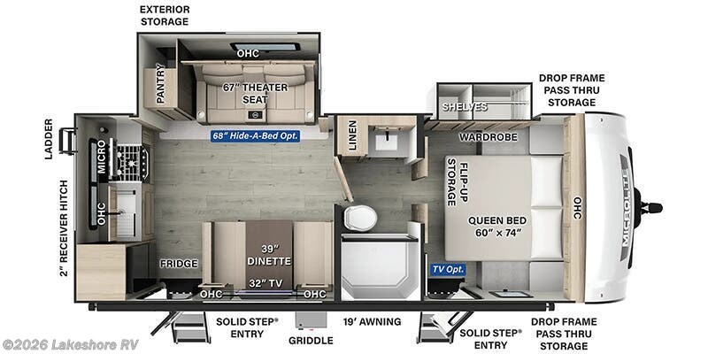 2026 Forest River Flagstaff Micro Lite 25SRK - New Travel Trailer For Sale by Lakeshore RV in Muskegon, Michigan
