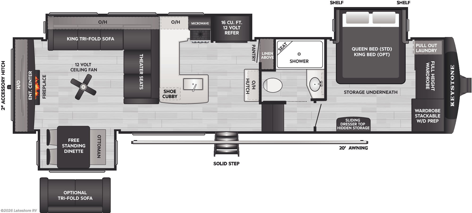 2026 Keystone Cougar 320RDS - New Fifth Wheel For Sale by Lakeshore RV in Muskegon, Michigan