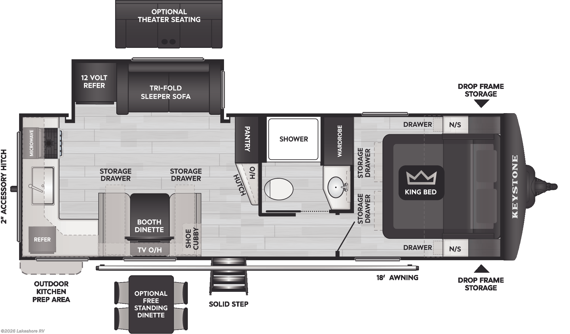 2026 Keystone Cougar Half-Ton 25MLE - New Travel Trailer For Sale by Lakeshore RV in Muskegon, Michigan