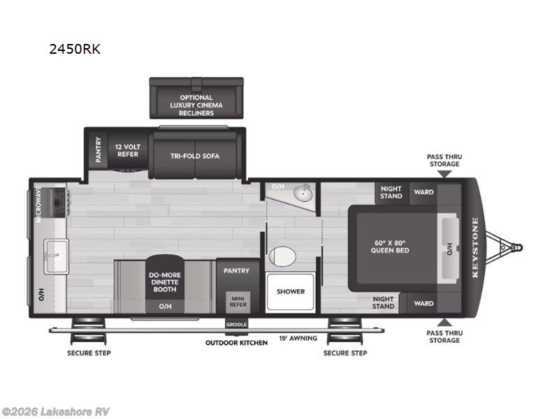 2026 Passport Super Lite 2450RK by Keystone from Lakeshore RV in Muskegon, Michigan